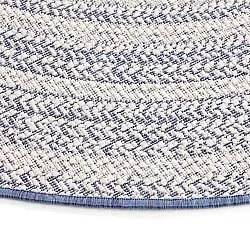 Rond vloerkleed - Indoor/Outdoor Angus (blauw)