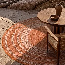 Rond vloerkleed - Indoor/Outdoor Angus (rood)