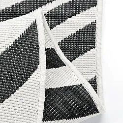 Vloerkleden voor binnen en buiten - utomhusmatta - Remina (zwart/wit)
