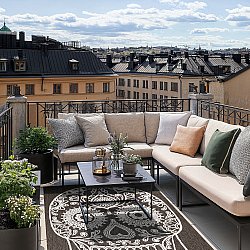 Vloerkleden voor binnen en buiten - Raylan (zwart)