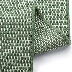 Vloerkleden voor binnen en buiten - Coastal Wool Look (groen/wit)