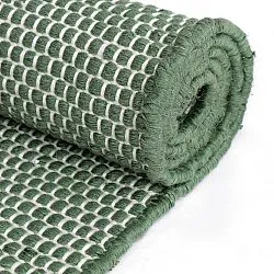 Vloerkleden voor binnen en buiten - Coastal Wool Look (groen/wit)