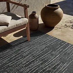 Vloerkleden voor binnen en buiten - Ragusa (zwart/crème)