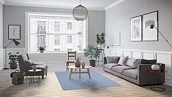 Wollen-vloerkleed - Hamilton (Faded Denim)