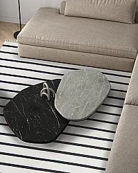 Vloerkleed Katoen - Helle (offwhite/zwart)