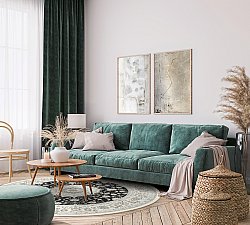 Rond vloerkleed - Arabella (zwart)