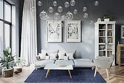Hoogpolig vloerkleed - Zoe (donkerblauw)