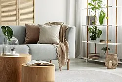 Rond vloerkleed - Santi (roze/wit)