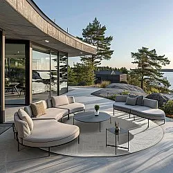 Ronde vloerkleden - Indoor/Outdoor Shirley (cream)
