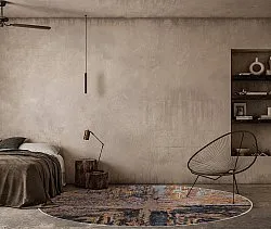 Rond vloerkleed - Tizzano (goud/multi)