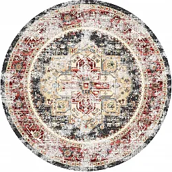 Rond vloerkleed - Javis (rood/multi)