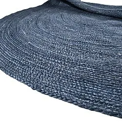 Rond jute vloerkleed - Amasia (blauw)
