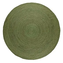 Rond jute vloerkleed - Amasia (militair groen)