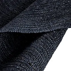 Rond jute vloerkleed - Amasia (donkerblauw)