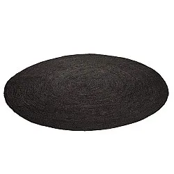 Rond jute vloerkleed - Amasia (zwart)