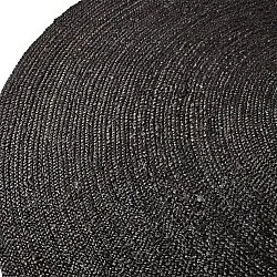 Rond jute vloerkleed - Amasia (zwart)