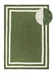 Jute-vloerkleed - Jessore (militair groen/wit)