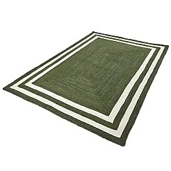Jute-vloerkleed - Jessore (militair groen/wit)