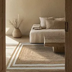 Jute-vloerkleed - Jessore (natuur/wit)