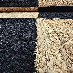 Jute-vloerkleed - Khulna (natuurlijk/zwart)