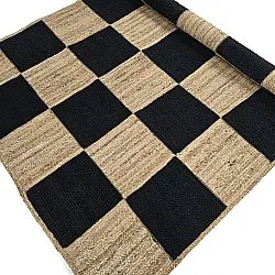 Jute-vloerkleed - Khulna (natuurlijk/zwart)