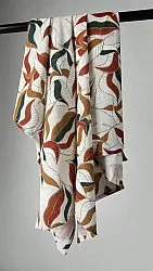 Keukenhanddoeken per twee verpakt - - Amalie (beige/rust)