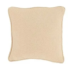 Kussensloop - Denisa Fishbone (beige/wit)