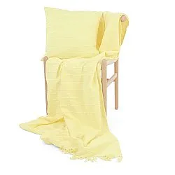 Kussensloop - Nalani cotton cushion cover (lichtgeel)