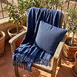 Kussensloop - Veya cotton cushion cover (marineblauw)