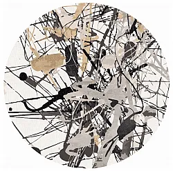 Rond vloerkleed - Lawrance (grijs/wit)