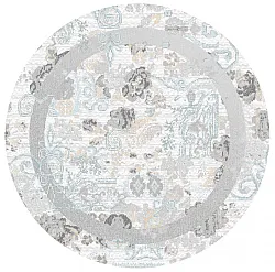 Rond vloerkleed - Lefkada (wit/multi)