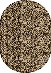 Ovaal tapijt - Leopard (bruin)