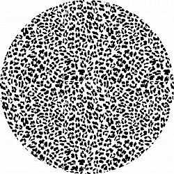 Ronde vloerkleden - Leopard (zwart/wit)