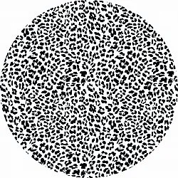 Ronde vloerkleden - Leopard (zwart/wit)