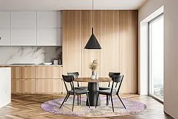 Rond vloerkleed - Loures (paars)