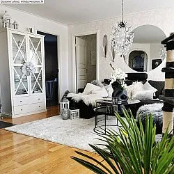 Hoogpolig vloerkleed - Cosy (wit)