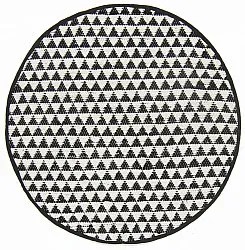 Ronde vloerkleden - Lindby (zwart/wit)