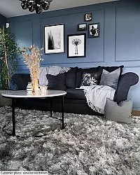 Hoogpolig vloerkleed - Janjira (zilver)