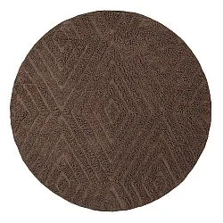 Ronde vloerkleden - Amberley Natural Cotton Shaggy (bruin)