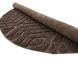 Ronde vloerkleden - Amberley Natural Cotton Shaggy (bruin)