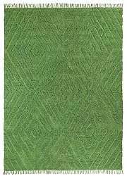Hoogpolig vloerkleed - Amberley Natural Cotton Shaggy (groente)