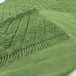 Hoogpolig vloerkleed - Amberley Natural Cotton Shaggy (groente)