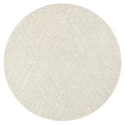 Ronde vloerkleden - Amberley Natural Cotton Shaggy (gebroken wit)