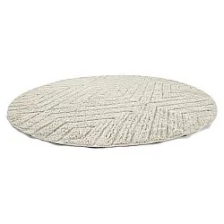 Ronde vloerkleden - Amberley Natural Cotton Shaggy (gebroken wit)