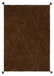Hoogpolig vloerkleed - Andrea Natural Cotton Shaggy (bruin)