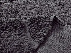 Ronde vloerkleden - Andrea Natural Cotton Shaggy (zwart)