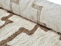 Hoogpolig vloerkleed - Arlon Natural Cotton Shaggy (beige)