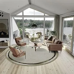 Rond vloerkleed - Arriate (beige/grijs)