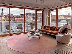 Rond vloerkleed - Baden (roze)