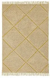 Hoogpolig vloerkleed - Bellevue Natural Cotton Shaggy (beige/bruin)
